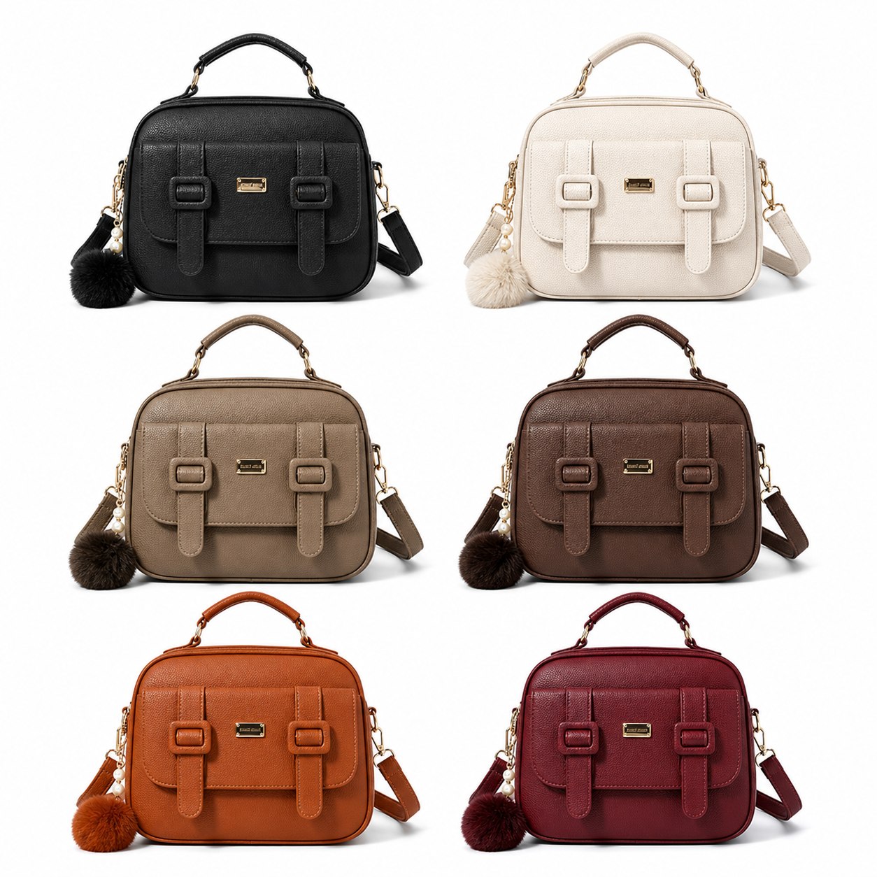 Variações de cores da bolsa feminina